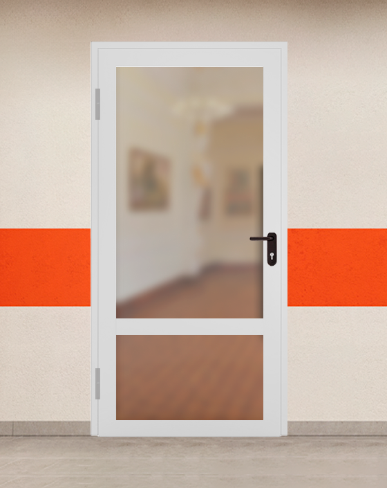 Однопольная алюминевая дверь без доводчика ATL C48